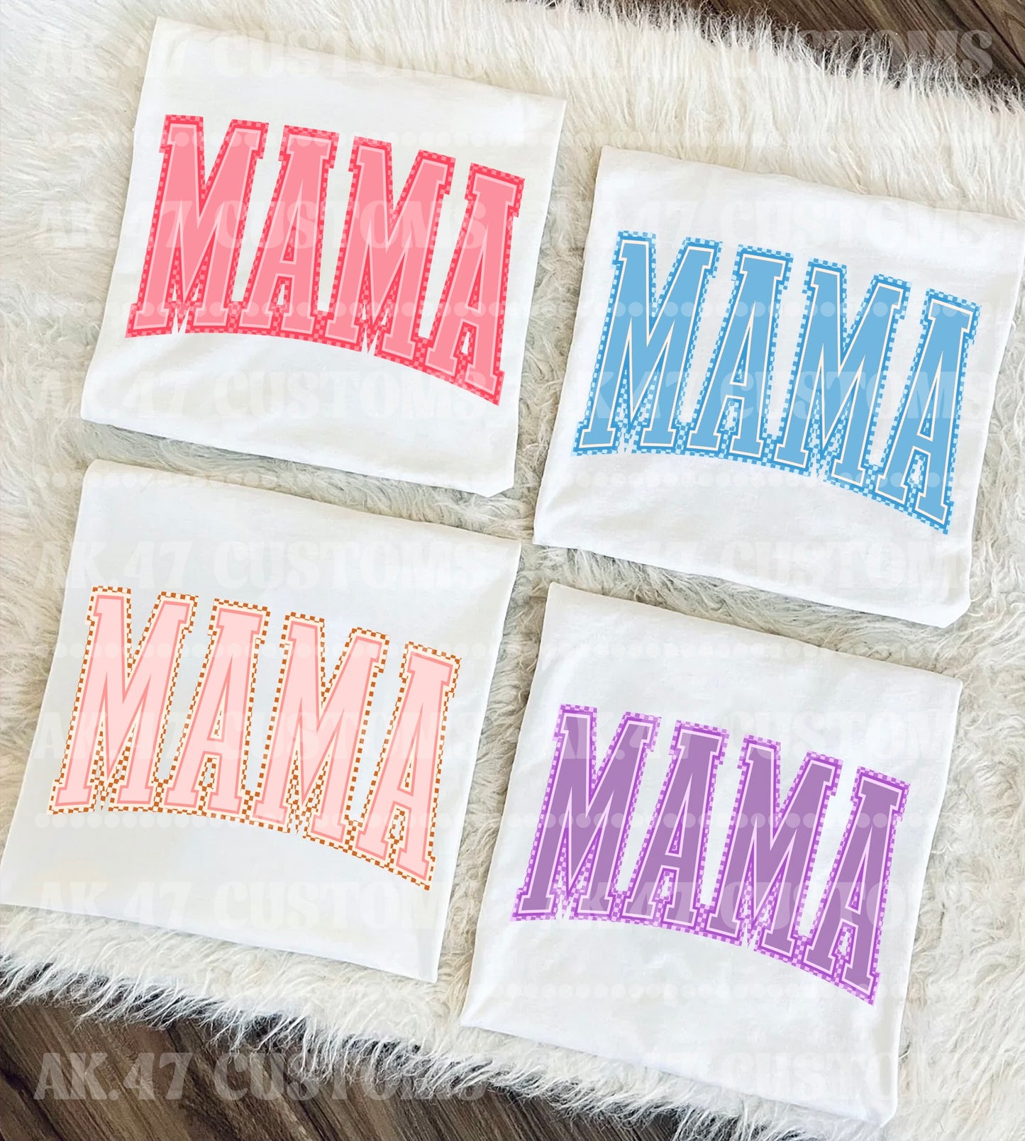 Checkered Varsity Mama