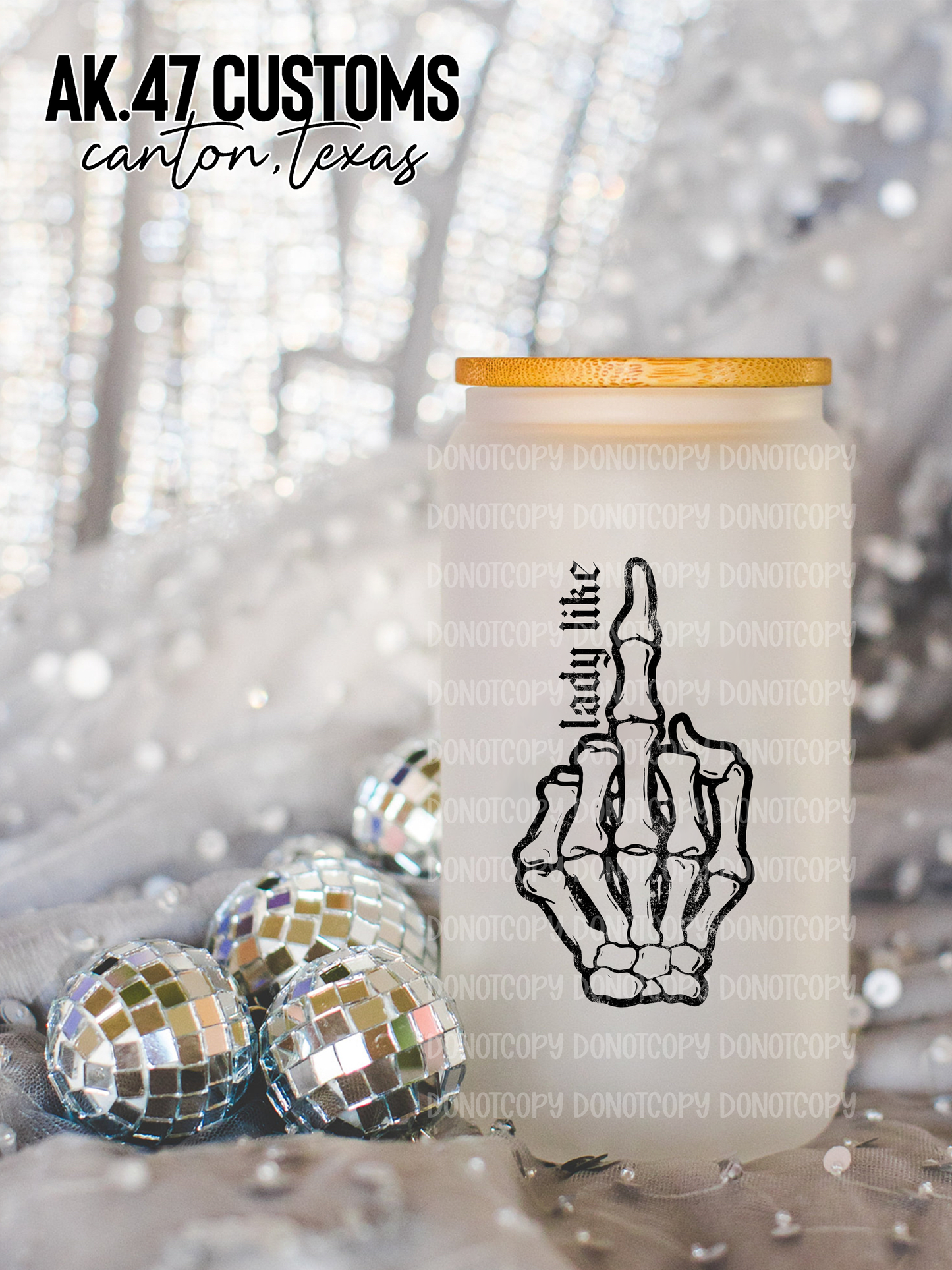 Lady Like Glass Tumbler