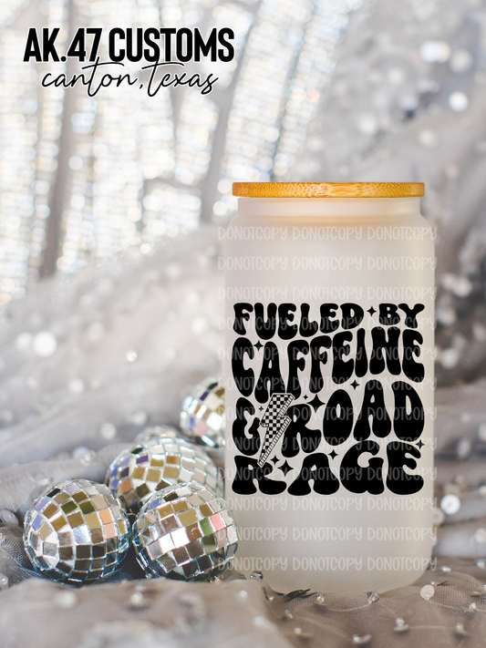 Caffeine & Road Rage Glass Tumbler