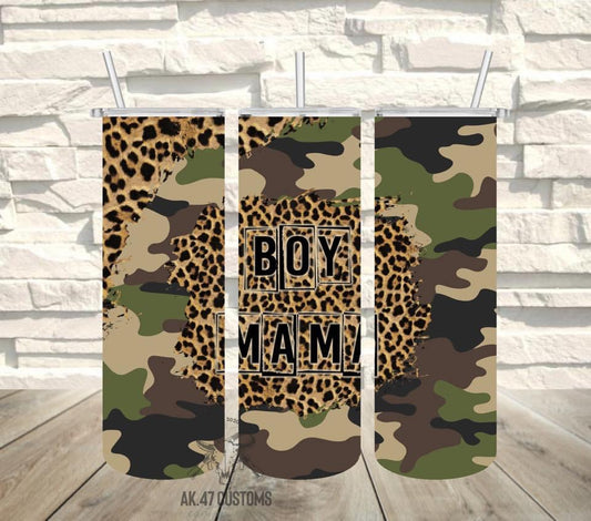 Camo Boy Mama Tumbler