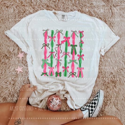 Pink & Green Bows