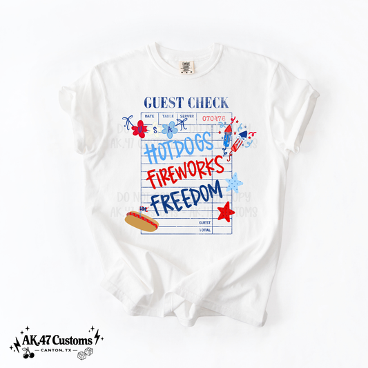 Fireworks Guest Check