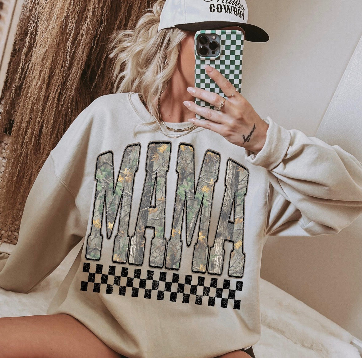 Camo Checkered Mama