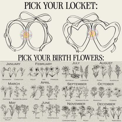 Birth Flower Locket