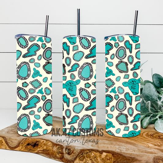 Turquoise Stones Tumbler